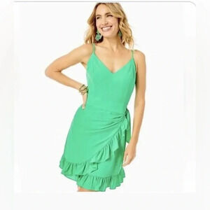 Lilly Pulitzer Alisa wrap dress green, size 12
